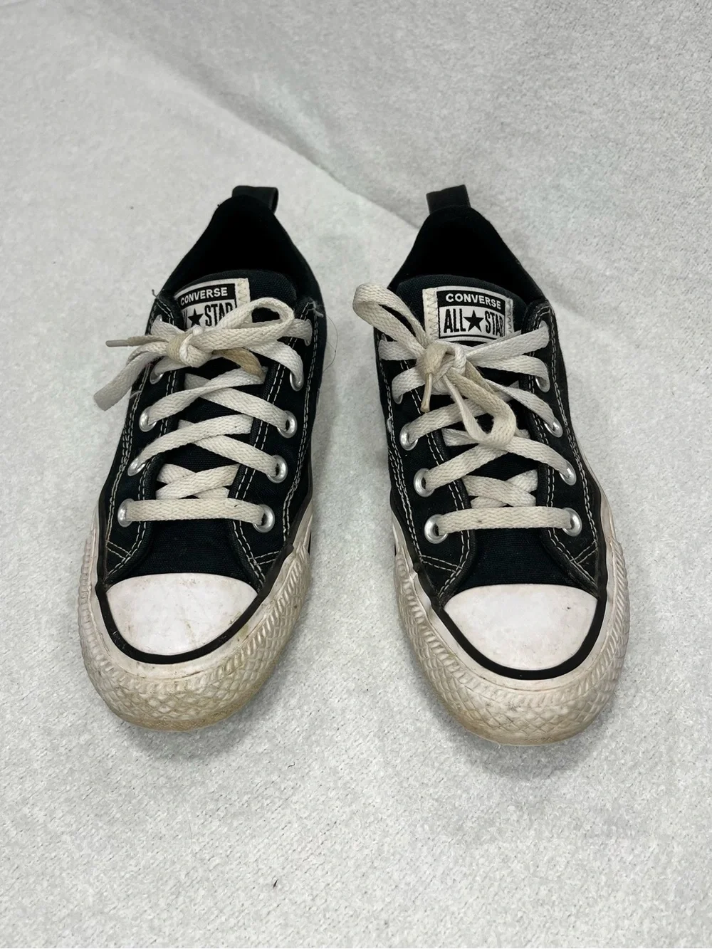 Converse Kids Black and White Low Top Sneakers
